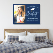 202xのGraduate Navyへのおめでとう キャンバスプリント (インサイチュ (寝室))