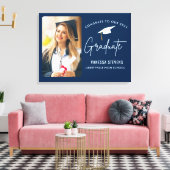 202xのGraduate Navyへのおめでとう キャンバスプリント (インサイチュ (リビング))