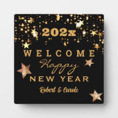 202xハッピーニューイヤー、ホームデコール、ウェルカムプラーク フォトプラーク (正面)