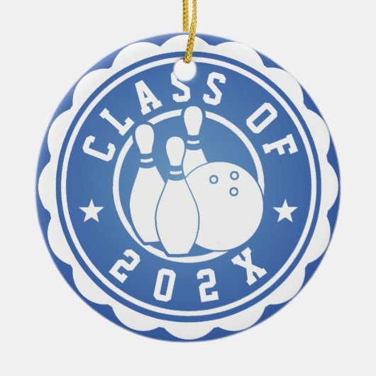 202Xボーリング・チームのクラス セラミックオーナメント (正面)