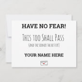 202X 得 You Down COVIDカード 招待状 (裏面)