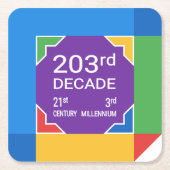 203年10月（2021年12月～2030年） スクエアペーパーコースター (正面)