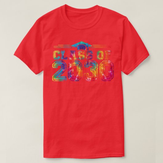 2030年のクラスは私と一緒に成長する幸せな最初の日Scho Tシャツ (デザイン正面)