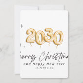 2030年のクリスマスと新年のホリデーカード シーズンカード (正面)
