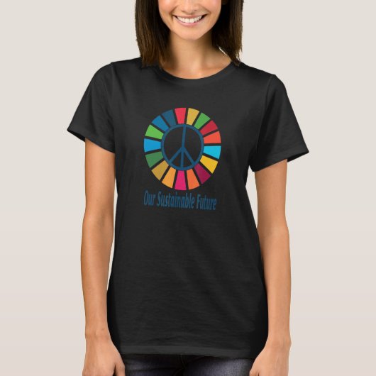 2030年の世界地球に優しの未来ゴールモト Tシャツ (正面)
