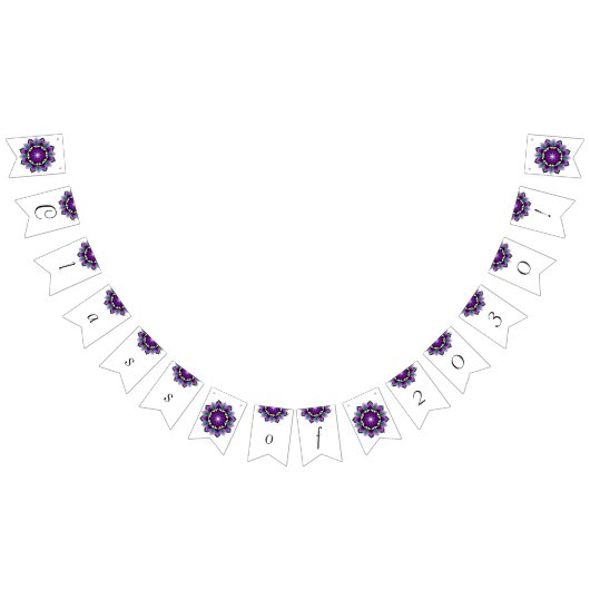 2030年クラス！紫の曼荼羅 バンティングフラッグ (全)