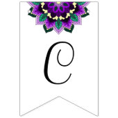 2030年クラス！紫の曼荼羅 バンティングフラッグ (第2の旗)