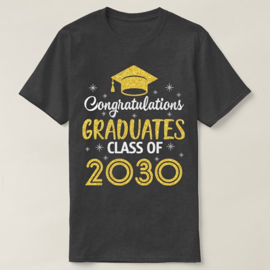 2030年シニアStの卒業生おめでとう Tシャツ (デザイン正面)