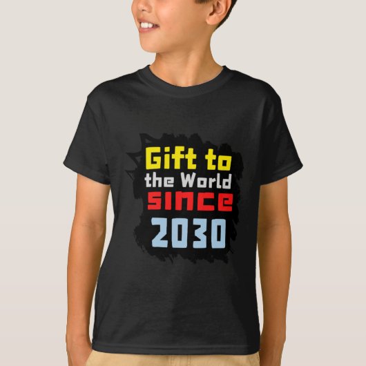 2030年以来の世界への贈り物 Tシャツ (正面)