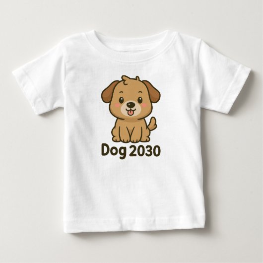 2030年戌年 ベビーTシャツ (正面)