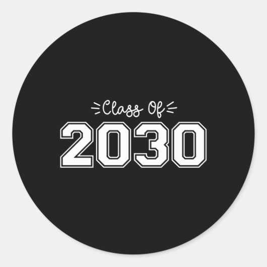 2030年生年級卒業2030年 ラウンドシール (正面)