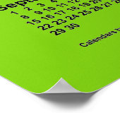 2030年黄色緑色カレンダー by Janz Print ポスター (角)