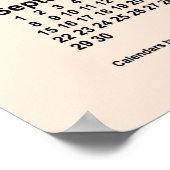 2030年 ジャンツプリントの アンティークホワイトカレンダー ポスター (角)