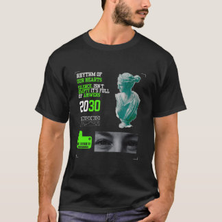 2030 | 私たちの心のリズム FREEバックプリント Tシャツ