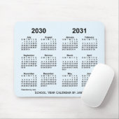 2030-2031 Alice Blue School Year Calendar by Janz マウスパッド (マウス)