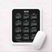 2030 Neon 52週間ISOカレンダーby Janz Two Tone マウスパッド (マウス)