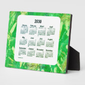 2030 Recoleta Green Tracks Desk Calendar by Janz フォトプラーク (側面)