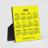 2030 Yellow Desk Calendar by Janz フォトプラーク (正面)