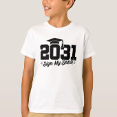 2031年クラス卒業サイン私のシャツ上級2031 Tシャツ (正面)
