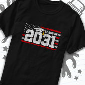 2031年卒業アメリカ国旗シニアクラス2031 Tシャツ