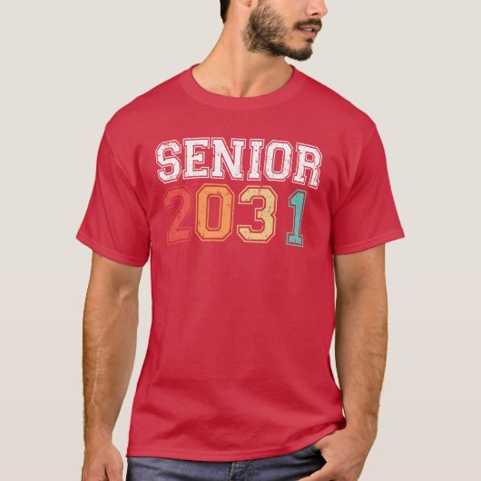 2031年卒業 懐かしいレトロな家族 Tシャツ (正面)