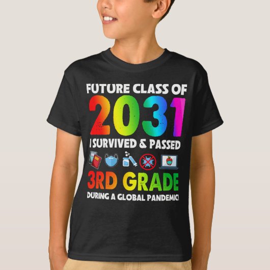 2031年3年生チーム新学期の今後のクラス Tシャツ (正面)