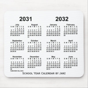 2031年~2032年白学年予定表 マウスパッド