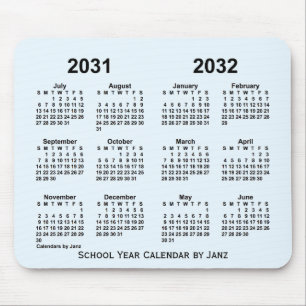 2031-2032アリスブルースクール年度暦(Janz) マウスパッド