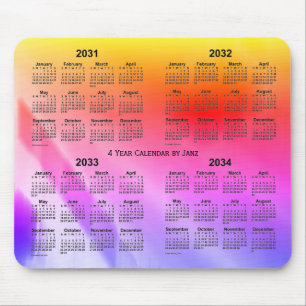 2031-2034 Rainbow Shadows 4年カレンダーby Janz マウスパッド