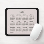 2031 La Boca on Black Calendar by Janz Two Tone マウスパッド (マウス)