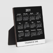 2031 Neon White Desk Calendar by Janz フォトプラーク (正面)