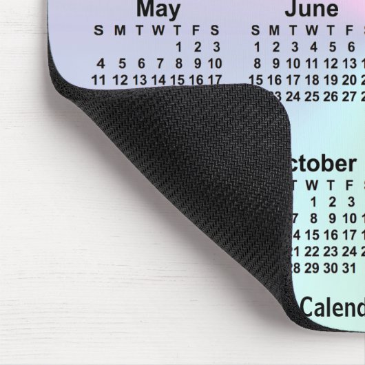 2031 Rainbow Cloud Calendar by Janz マウスパッド (コーナー)