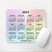 2031 Rainbow Cloud Calendar by Janz マウスパッド (マウス)