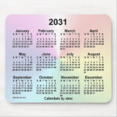 2031 Rainbow Cloud Calendar by Janz マウスパッド (正面)