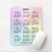 2031 Rainbow Cloud Calendar by Janz Mouse Pad マウスパッド (マウス)