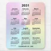 2031 Rainbow Cloud Calendar by Janz Mouse Pad マウスパッド (正面)