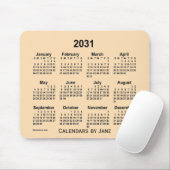 2031 Wheat Calendar by Janz Mouse Pad マウスパッド (マウス)