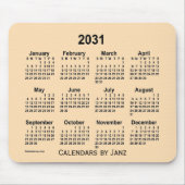 2031 Wheat Calendar by Janz Mouse Pad マウスパッド (正面)