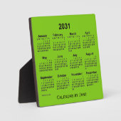 2031 Yellow Green Desk Calendar by Janz フォトプラーク (正面)