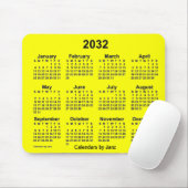 2032イエローカレンダーby Janz Mouse pad マウスパッド (マウス)