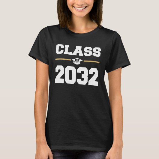2032年のクラスは私と一緒に成長 Tシャツ (正面)