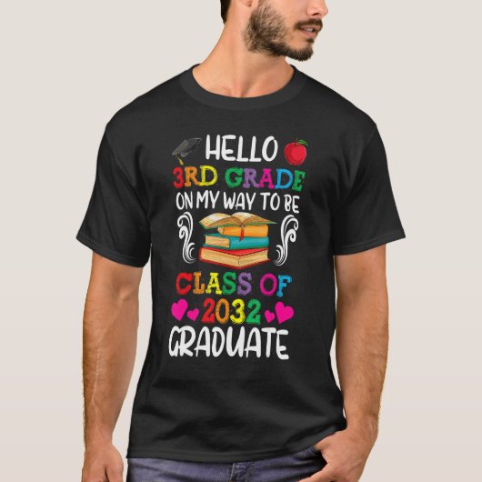2032年3年生新学期卒業 Tシャツ (正面)
