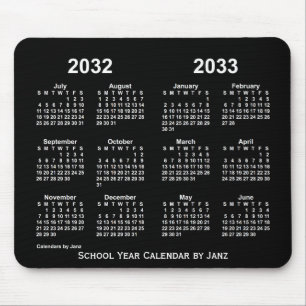 2032年~2033年度カレンダー(新暦) マウスパッド