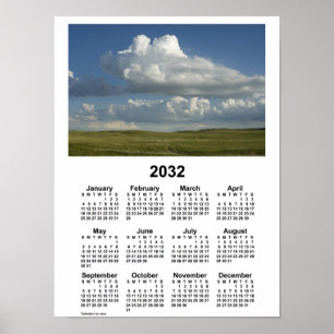 2032 ネブラスカ・サンドヒルズ カレンダー by Janz Poster ポスター