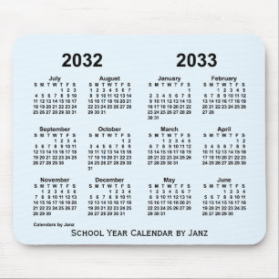 2032-2033アリスブルースクール年度暦(Janz) マウスパッド