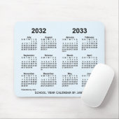 2032-2033 Alice Blue School Year Calendar by Janz マウスパッド (マウス)