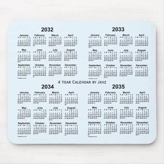 2032-2035 Alice Blue 4年カレンダーby Janz マウスパッド (正面)