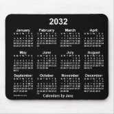 2032白カレンダーby Janz Mouse pad マウスパッド | Zazzle.co.jp