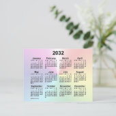 2032 Rainbow Cloud Mini Calendar by Janz ポストカード (スタンド正面)