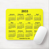 2033イエローカレンダーby Janz Mouse pad マウスパッド (マウス)
